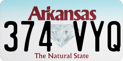 AR license plate 374VYQ