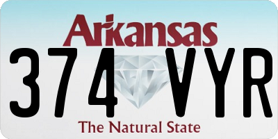 AR license plate 374VYR