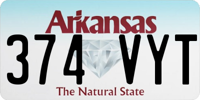 AR license plate 374VYT