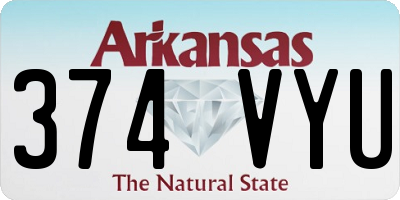 AR license plate 374VYU