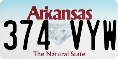 AR license plate 374VYW