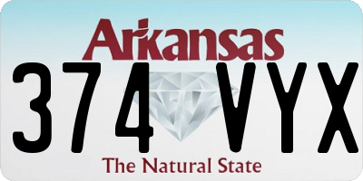 AR license plate 374VYX
