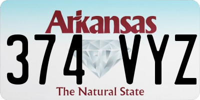 AR license plate 374VYZ