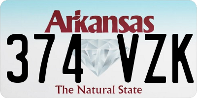 AR license plate 374VZK
