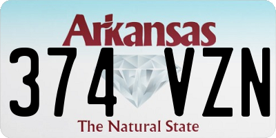 AR license plate 374VZN