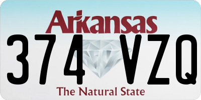 AR license plate 374VZQ