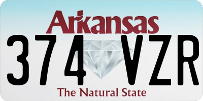 AR license plate 374VZR