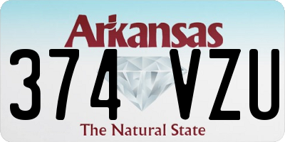 AR license plate 374VZU