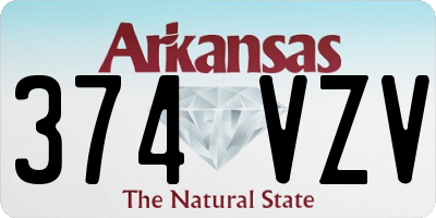 AR license plate 374VZV