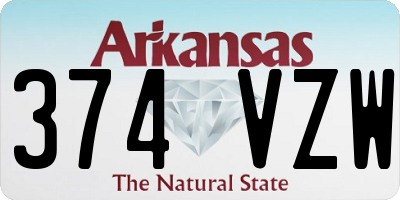 AR license plate 374VZW