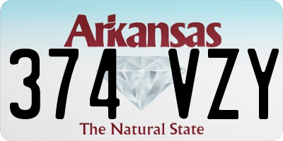 AR license plate 374VZY