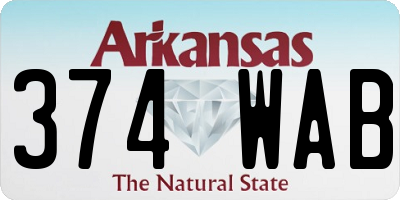 AR license plate 374WAB