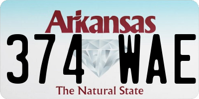 AR license plate 374WAE