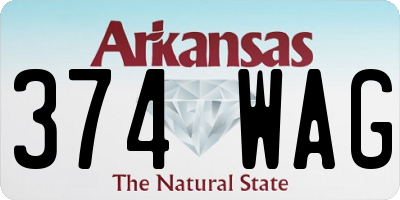 AR license plate 374WAG