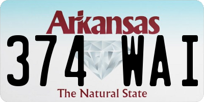 AR license plate 374WAI