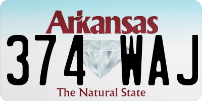 AR license plate 374WAJ