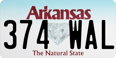 AR license plate 374WAL