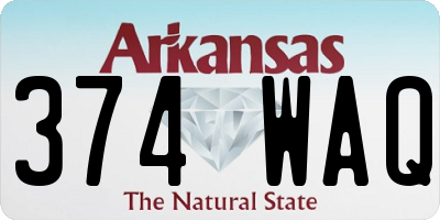 AR license plate 374WAQ