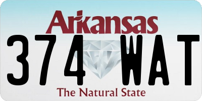 AR license plate 374WAT