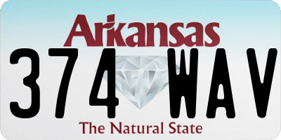 AR license plate 374WAV