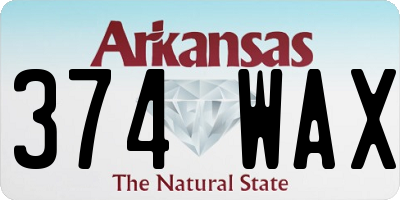 AR license plate 374WAX