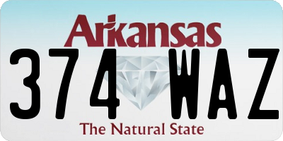 AR license plate 374WAZ