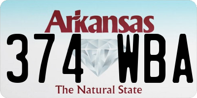 AR license plate 374WBA