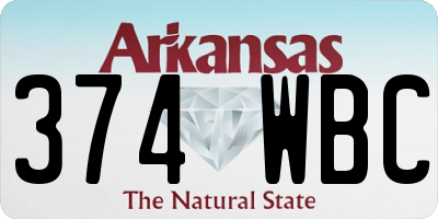 AR license plate 374WBC