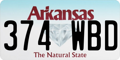 AR license plate 374WBD