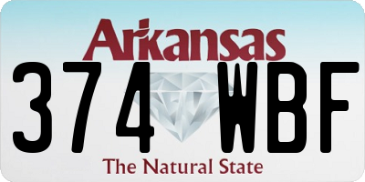 AR license plate 374WBF