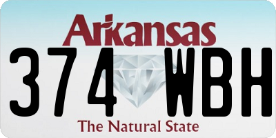 AR license plate 374WBH