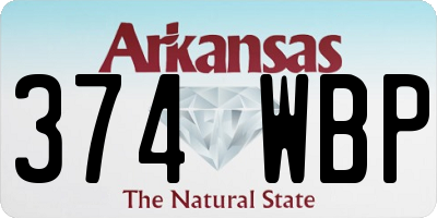 AR license plate 374WBP