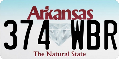 AR license plate 374WBR