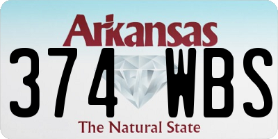 AR license plate 374WBS