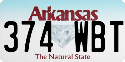 AR license plate 374WBT