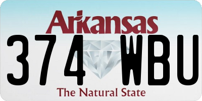 AR license plate 374WBU
