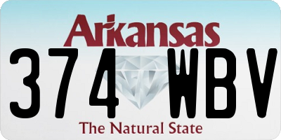 AR license plate 374WBV