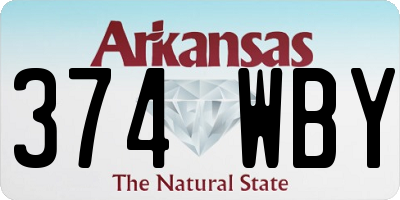 AR license plate 374WBY