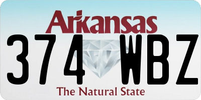 AR license plate 374WBZ