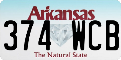 AR license plate 374WCB
