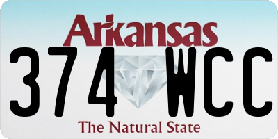 AR license plate 374WCC