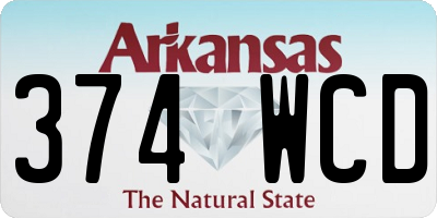 AR license plate 374WCD
