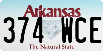 AR license plate 374WCE