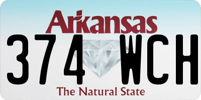 AR license plate 374WCH