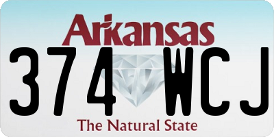 AR license plate 374WCJ
