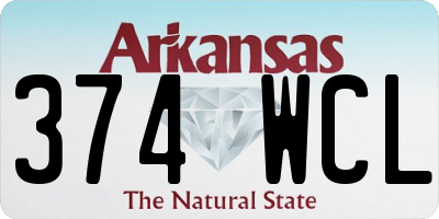 AR license plate 374WCL