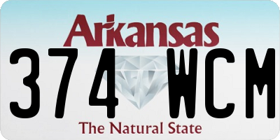 AR license plate 374WCM