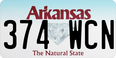 AR license plate 374WCN