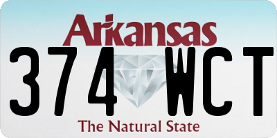 AR license plate 374WCT