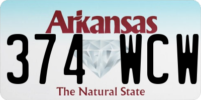 AR license plate 374WCW